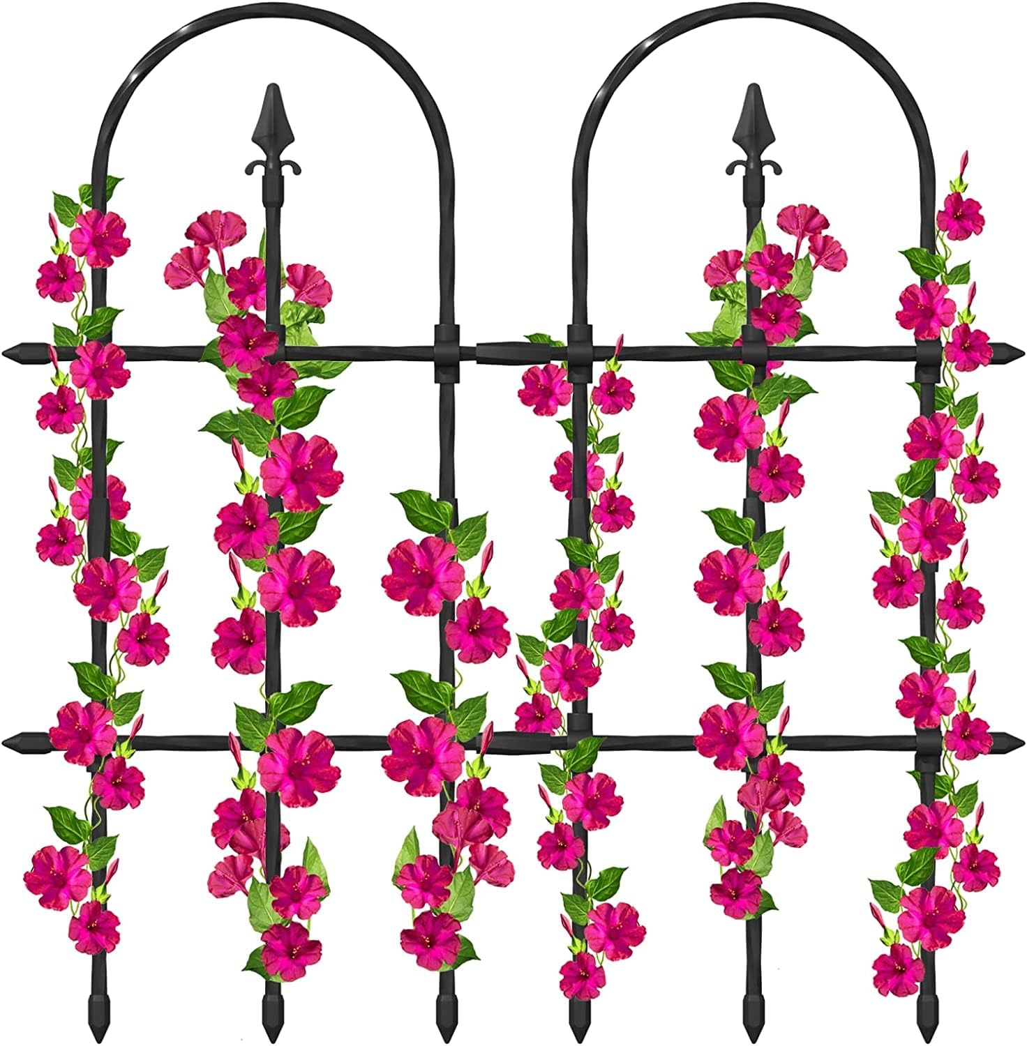 Garden Trellis for Climbing Plants Outdoor, Rustproof Sturdy Garden Arch Trellis