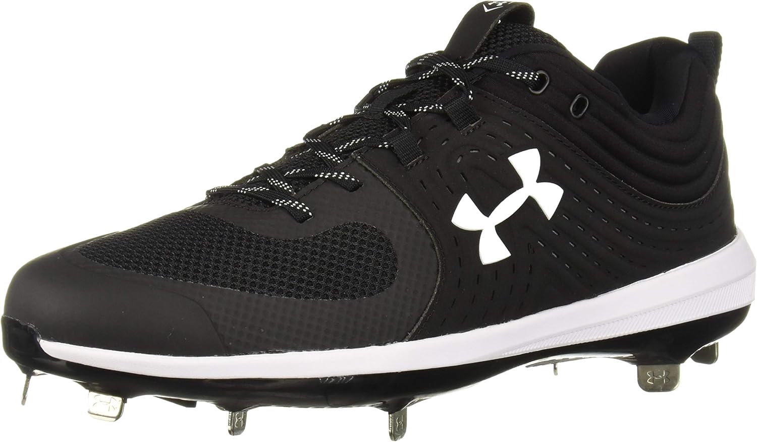 Under Armour womens Glyde St Softball Shoe, Black/White, 11.5