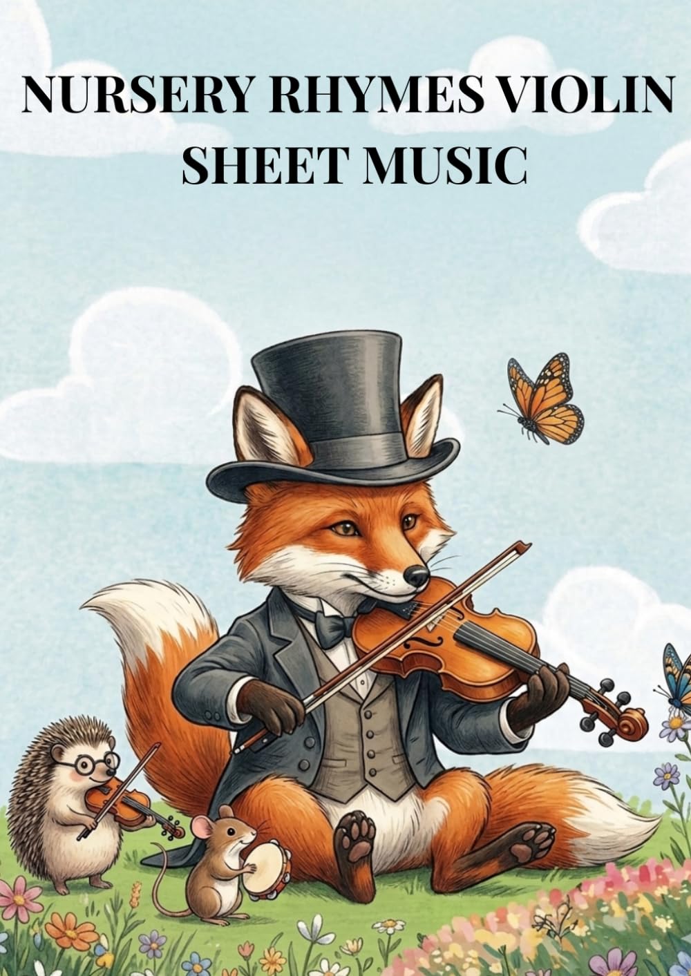 nursery rhymes violin sheet music: Selection of Easy Violin Songbook For Kids and Beginner