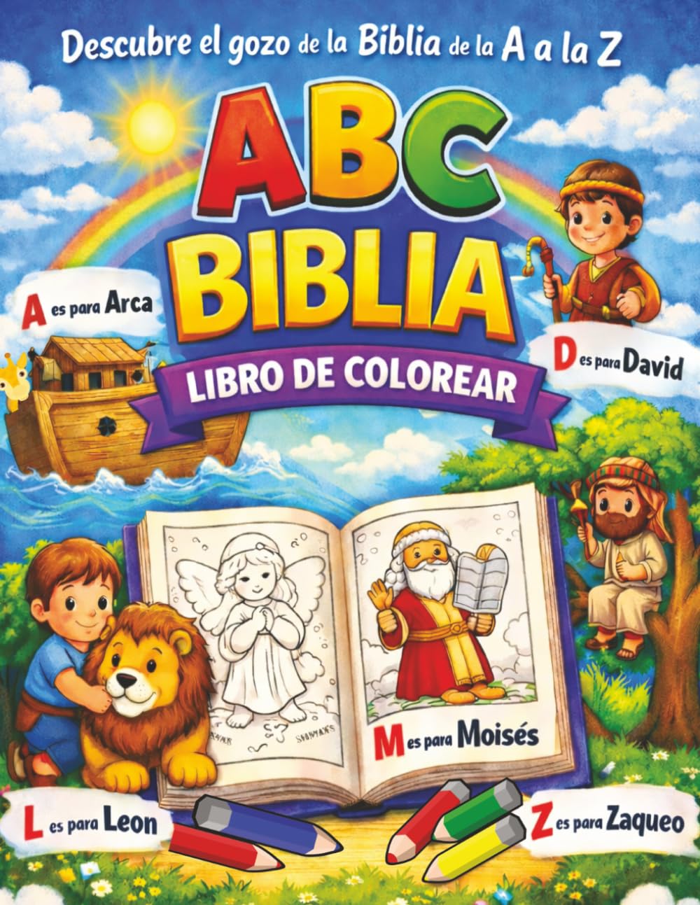 ABC Biblia Libro de Colorear: Aprendiendo el Alfabeto con las Promesas de Dios | Palabras en español e inglés | Words in Spanish and English | ... y niños. | Perfect for Preschoolers and Kids