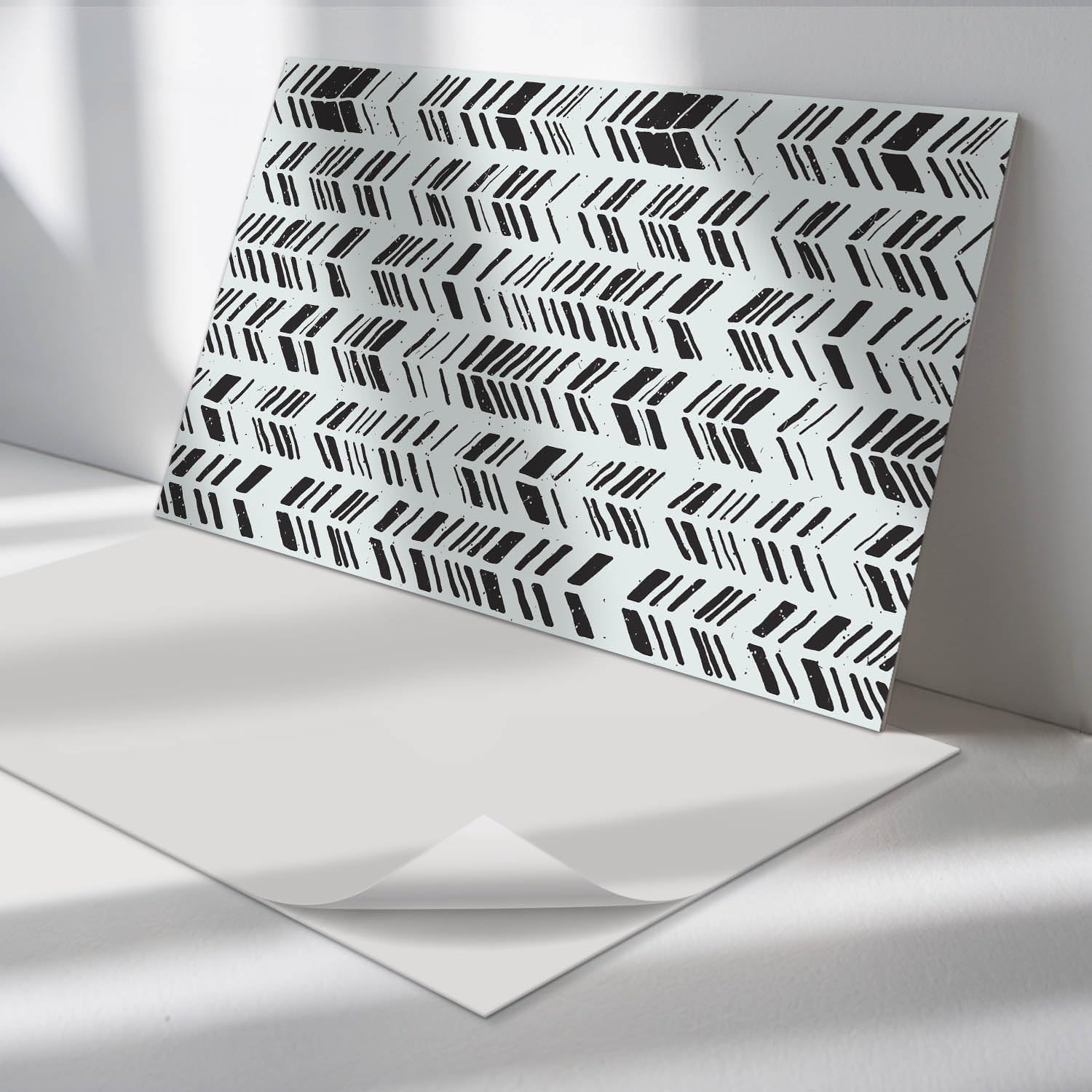 Panneaux vinyle autocollants 40x20 cm fixation murale design flèches PVC