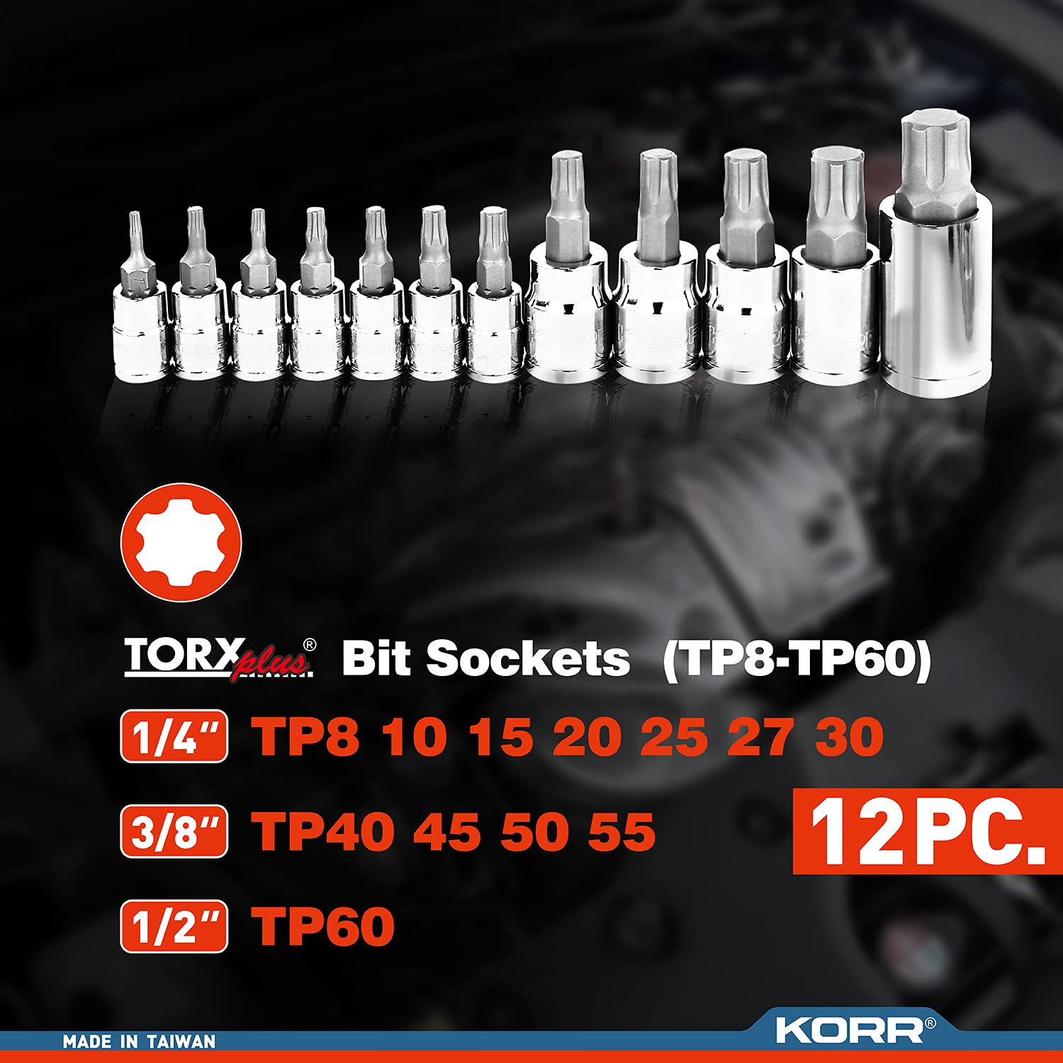 KORR Tools - Juego de llaves Torx (60 piezas)