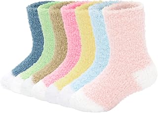 Kids Fuzzy Socks Slipper Socks for Kids Toddler Fuzzy Socks Winter Warm Fluffy Cozy Socks for Girls Boys