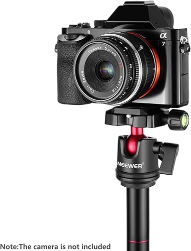 Miniatura 3 de NEEWER Cabeza de trípode de cámara Cabeza de bola giratoria de 360° panorámica con placa rápida tipo Arca de 1/4 pulgadas y nivel de burbuja para