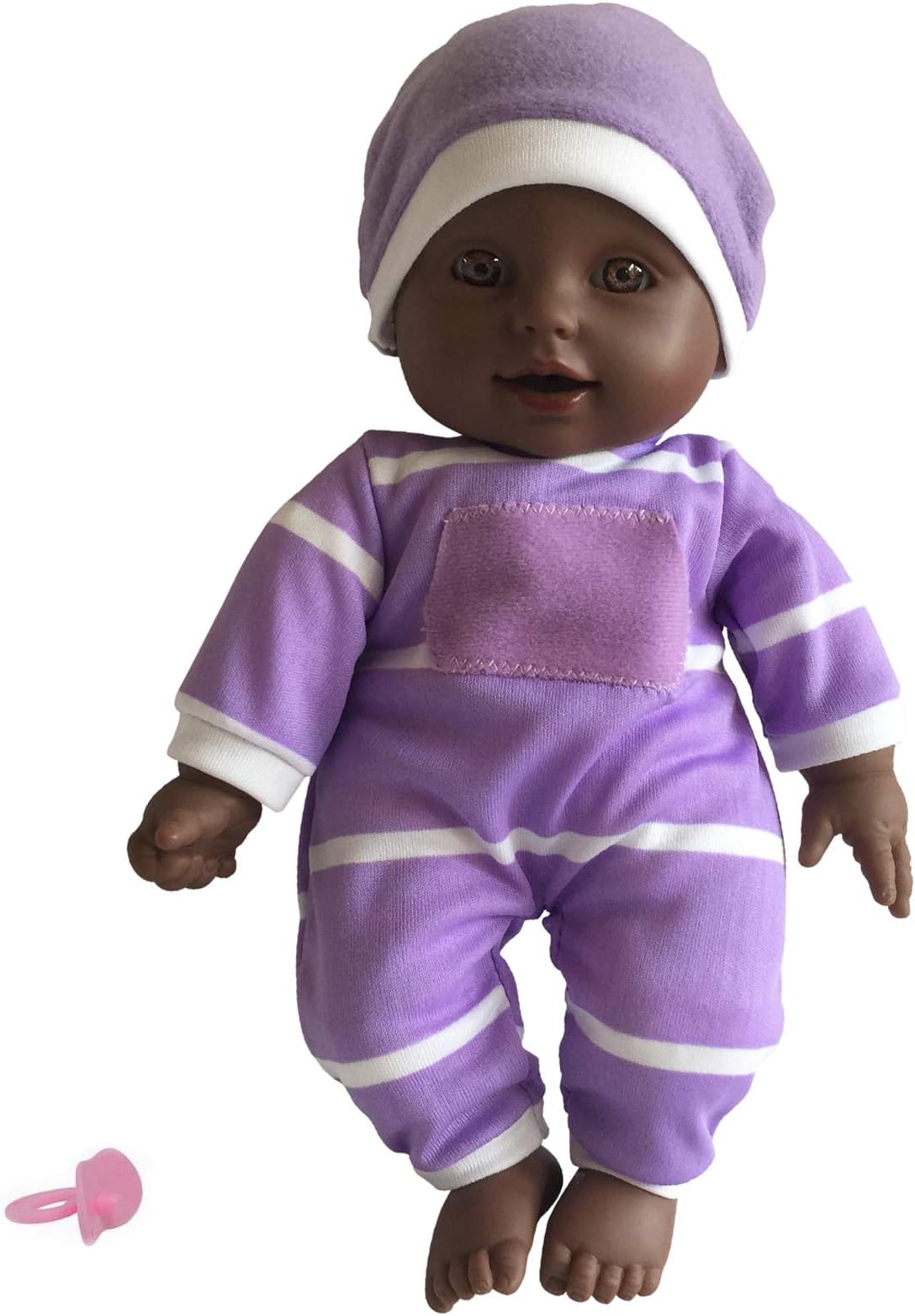 11 inch Soft Body Baby Doll in Gift Box - 11" Doll Toy for Kids, Boys, Girls and Toddlers - Baby Doll Pacifier Accessory Included (African American)