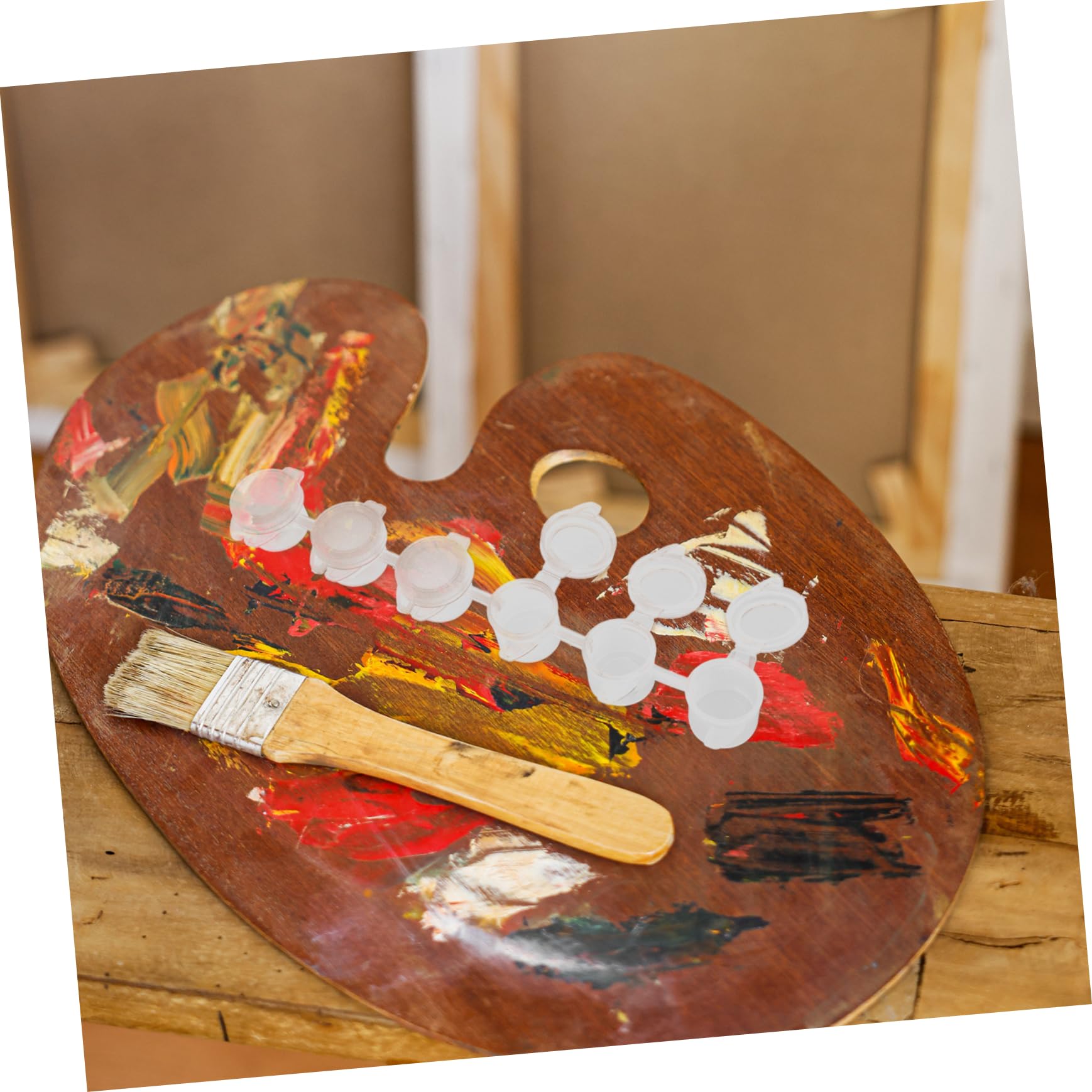 HAPINARY Paint Cup Pots 30pcs Bulk Empty Paint Strips Pe Material Storage Containers Compact Design for Artists