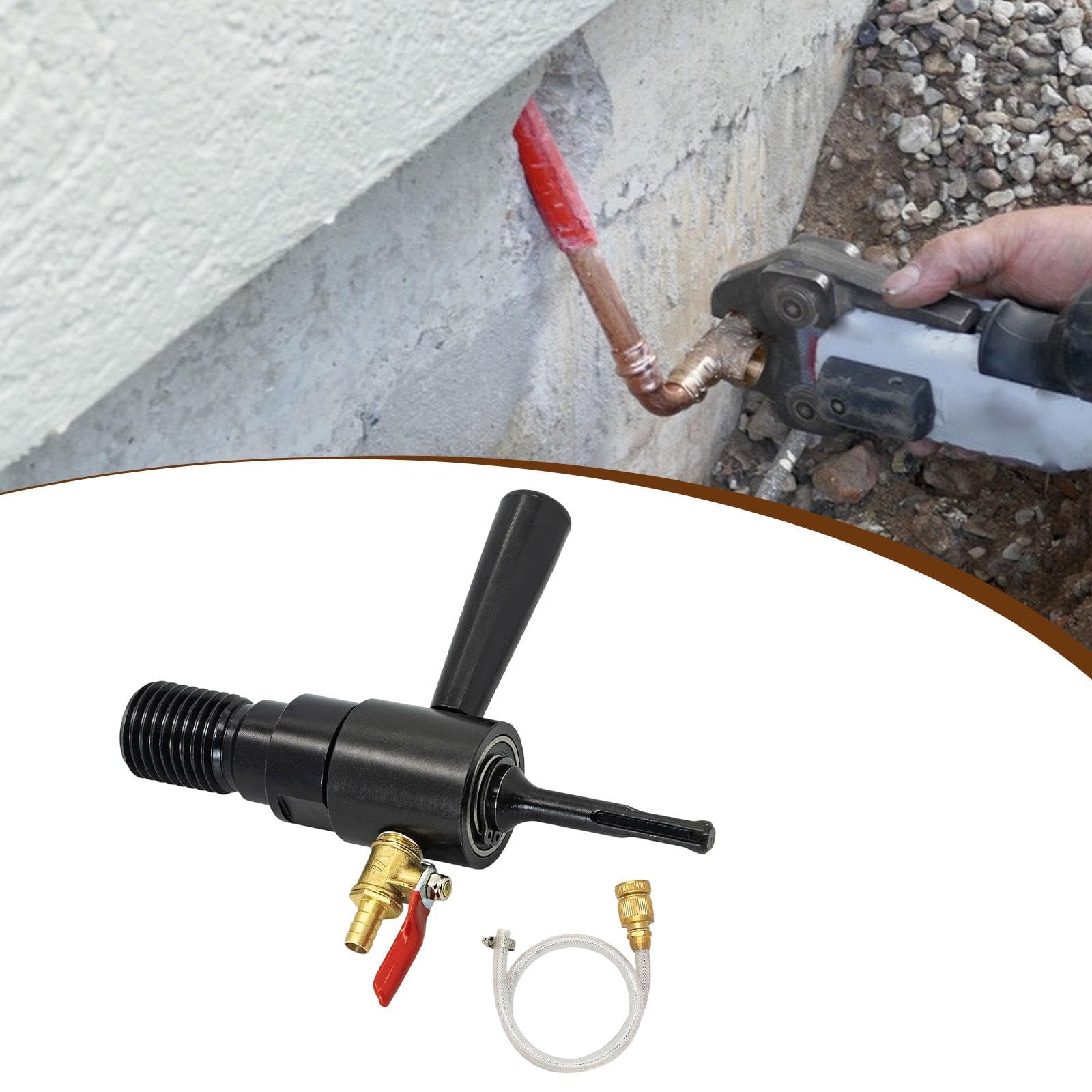 Kit de Accesorios Adaptadores para Taladro, Fácil de Instalar, con de Repuesto, Adaptador para Taladro de Núcleo de Agua, Mango Redondo