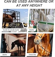 Vista 7 de LUTER Anillo de amarre de caballo resistente, anillo de amarre de caballo de acero inoxidable, anillo bloqueador de amarre para caballos