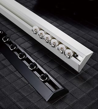 LTSRLL V-Shaped Room Divider Ceiling Track for Curtains, Curtain Rails Can Be Bent At 90 Sliding Curtain RodColorBlack,Size130cm/4.2ft