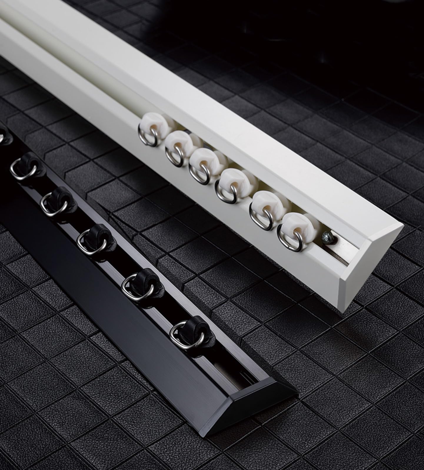 Ltsrll White V-Shaped Room Divider Ceiling Track For Curtains, Curtain Rails Can Be Bent At 90° Sliding Curtain Rod(Color:,Size:260cm/8.5Ft(130Cm*2))