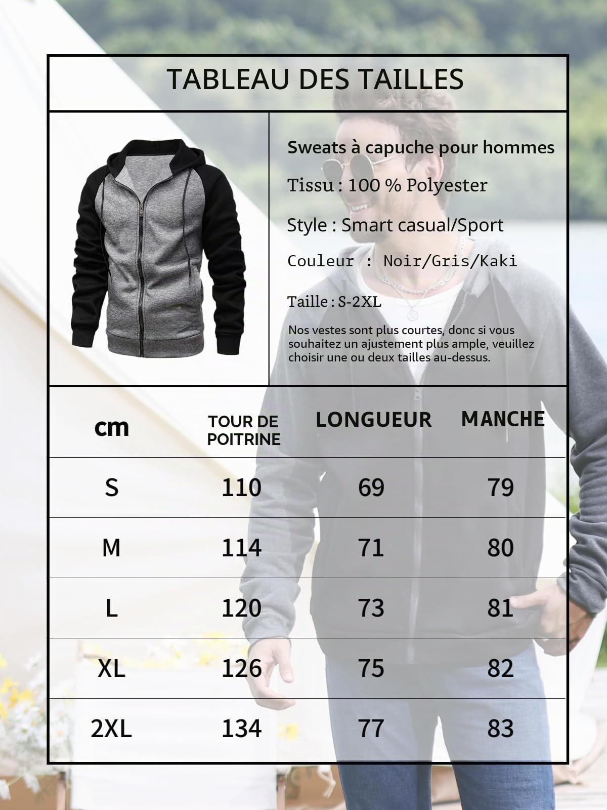 Sweat a Capuche Homme Sweat Zippé Homme Veste de Sport Pull Sweatshirts Homme Hoodie Hiver S-2XL