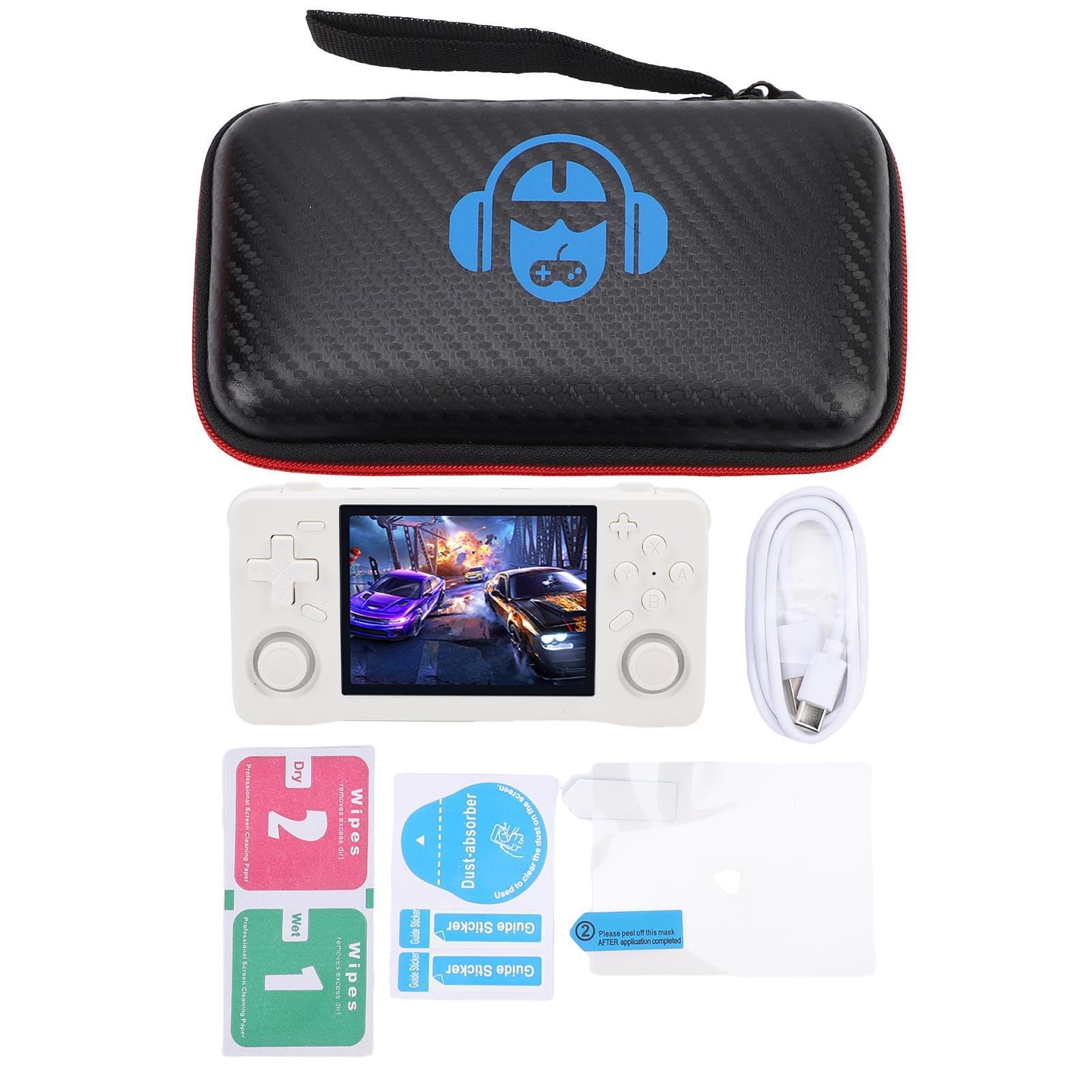 SUNGOOYUE Consola de Juegos Retro de 3,5 Pulgadas, Múltiples Emuladores Admiten Reproductor de Juegos Portátil para Jugadores en Movimiento (128GB)