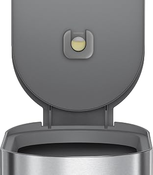 simplehuman 45 Liter / 12 Gallon Slim Hands-Free Kitchen Step Trash Can, Brushed with Plastic Lid