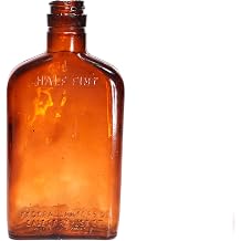 NewRuleFX SMASHProps Breakaway Half Pint Flask Bottle Prop - AMBER BROWN translucent - Amber Brown Translucent