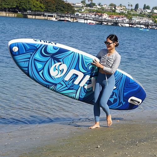 Miniatura 2 de NIXY Venice Inflatable Stand Up Paddle Board - Extra Stable for Yoga and Cruising - Premium Quality and All Included, Travel Bag, Carbon Hybrid