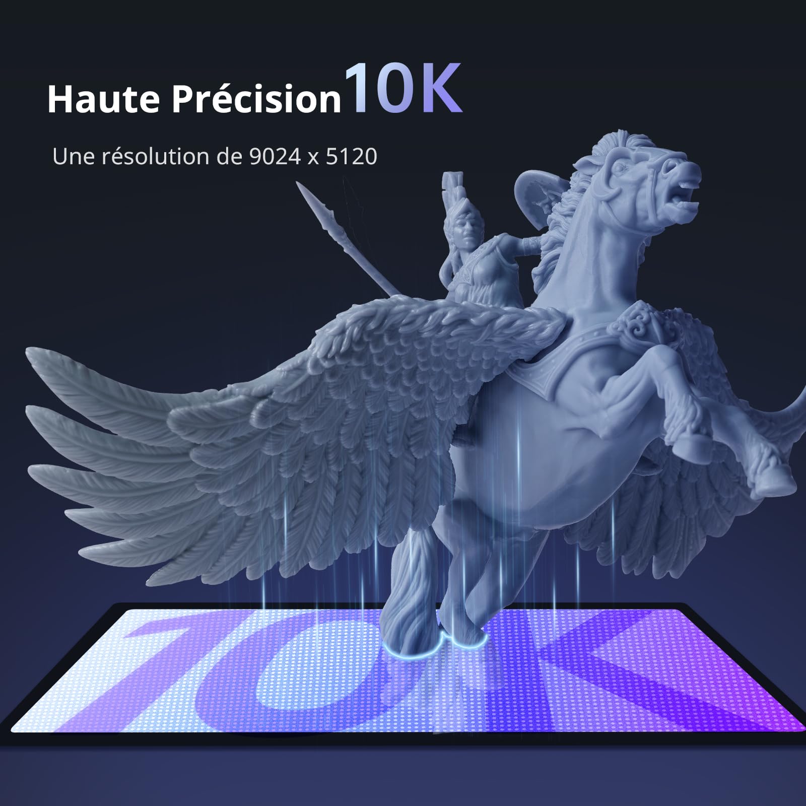 ANYCUBIC Imprimante 3D Résine Photon Mono 4, Écran 7” 10K Haute Précision, Source Lumineuse LightTurbo, Impression Rapide, Réglage Facile, Volume 153,4x87x165mm pour Figurines Modèles Créations