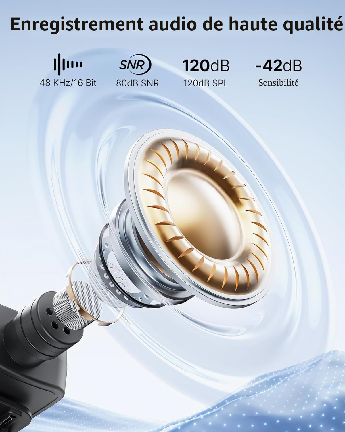 BOYA BY-V30 Micro Cravate sans Fil pour iPhone 15/16, Android, Mini Microphone, 36H D'utilisation, Réduction du Bruit, Micro Cravate USB-C, Mode Silencieux, Microphone sans Fil à Pince 360°