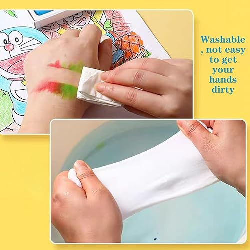 Miniatura 4 de ZY-Wisdom Juego de 24 colores de crayones para niños pequeños, natural no tóxico, lavable, fácil de sostener, crayones en forma de gota de agua para