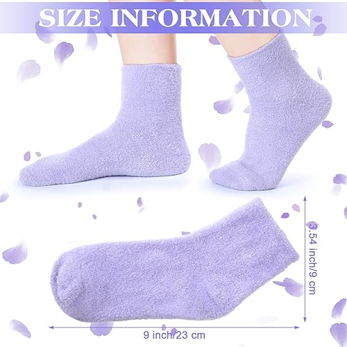 Miniatura 2 de Tarpop 3 pares de calcetines de aloe hidratantes para pies secos y agrietados, calcetines con infusión de gel para dormir, calcetines de loción,