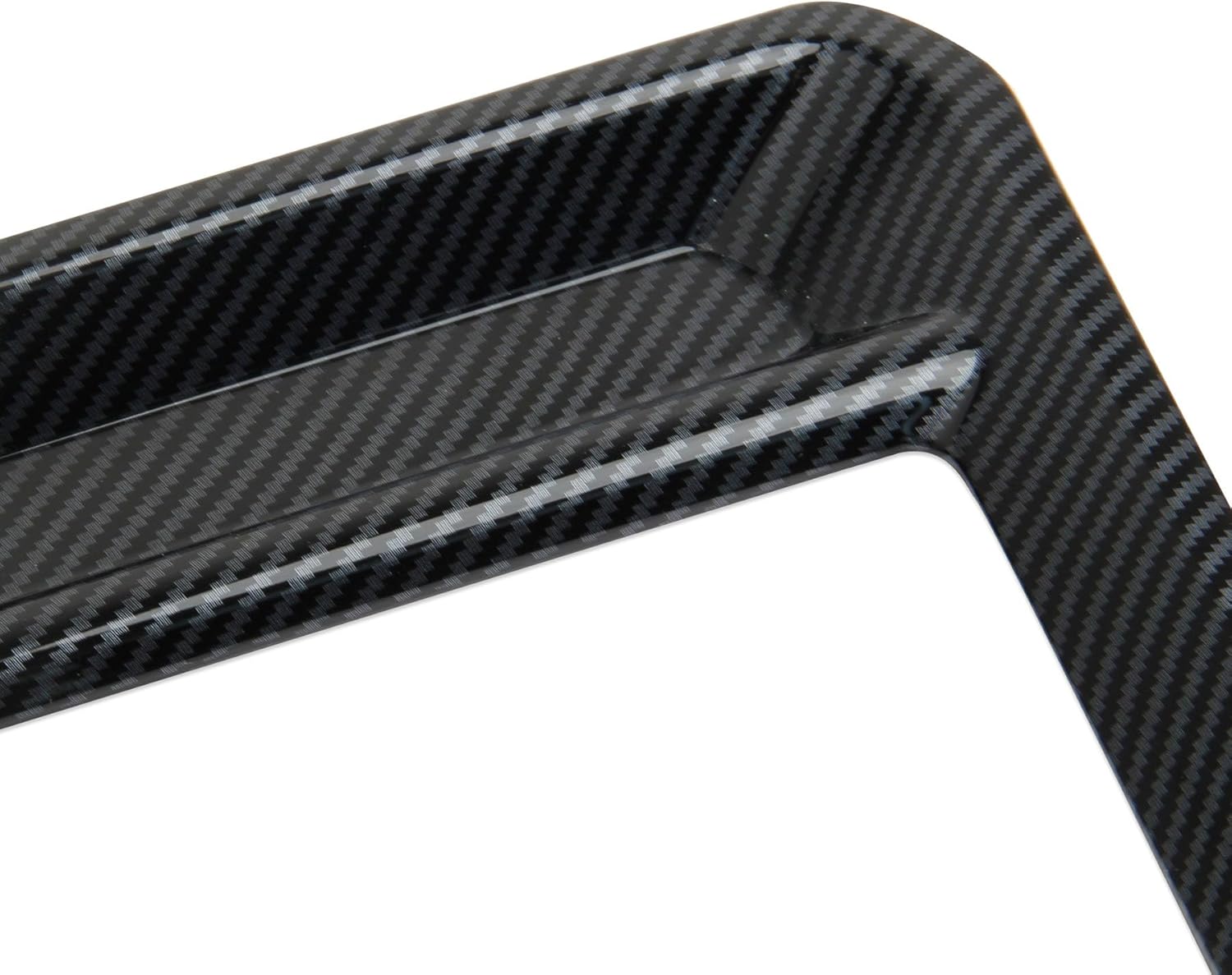 Korlot Carbon Fiber Style Center Console Front Armrest Cup Holder Cover Trim Accessories for Dodge Ram 1500 2500 3500 2019-2026 (Model B(for Longhorn/Limited/Tungsten))