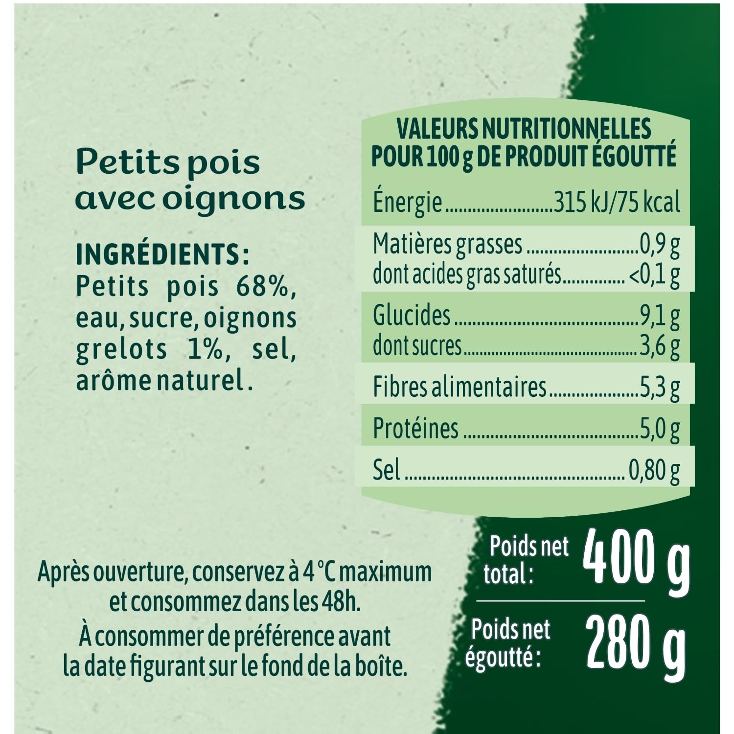 Guisantes petit lata 280 g neto escurrido