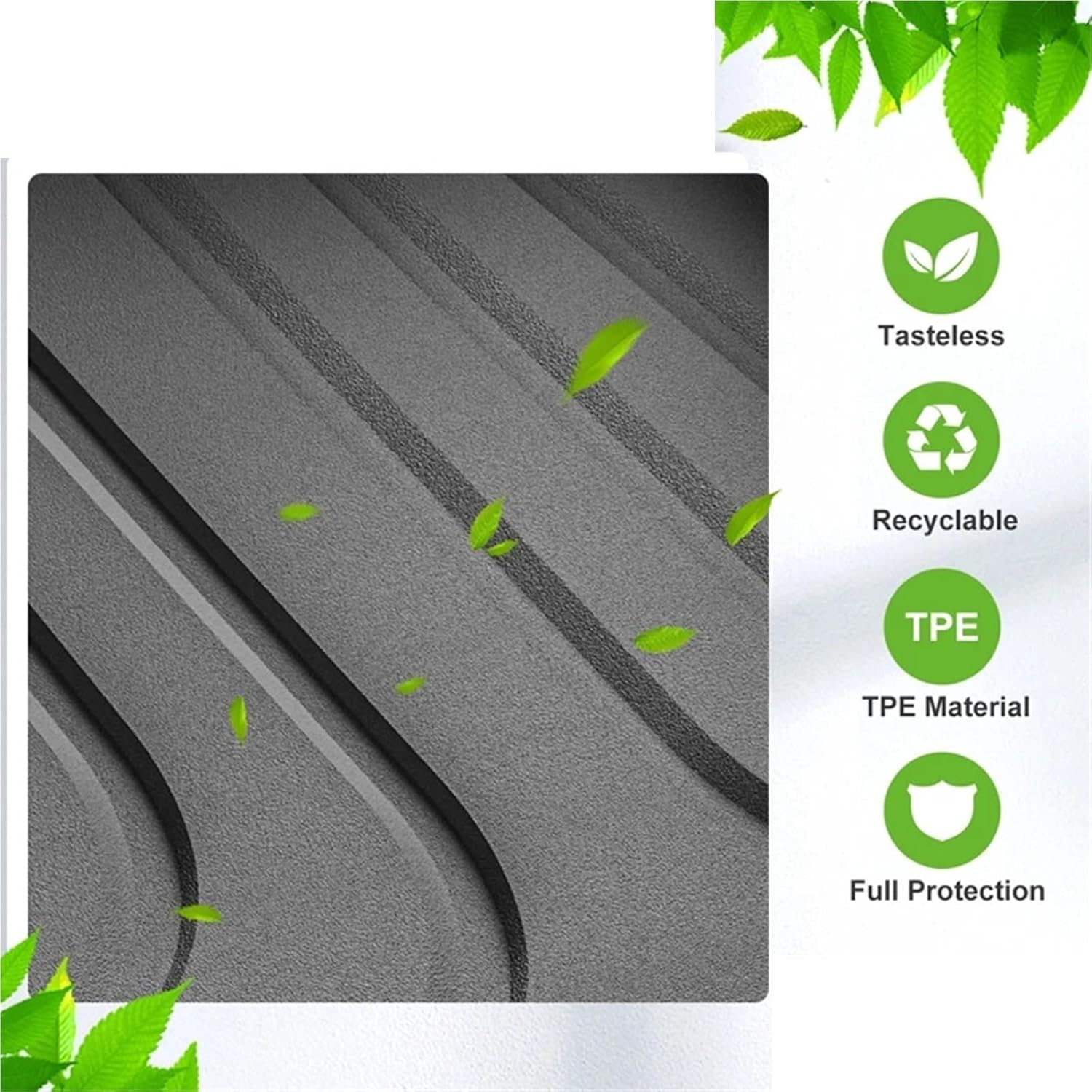 for Tesla Model YL 2025 2026 Car Floor Mats TPE Cargo Liner Waterproof Foot Pad Liners 3D Trunk Back Cushion(8PCS LHD)