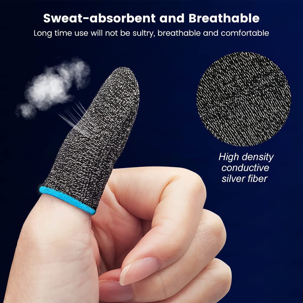 Manicotti Per Dita Da Gaming - 4 Pezzi Per Touchscreen Sensibile, Anti-Sudore - Foto 5