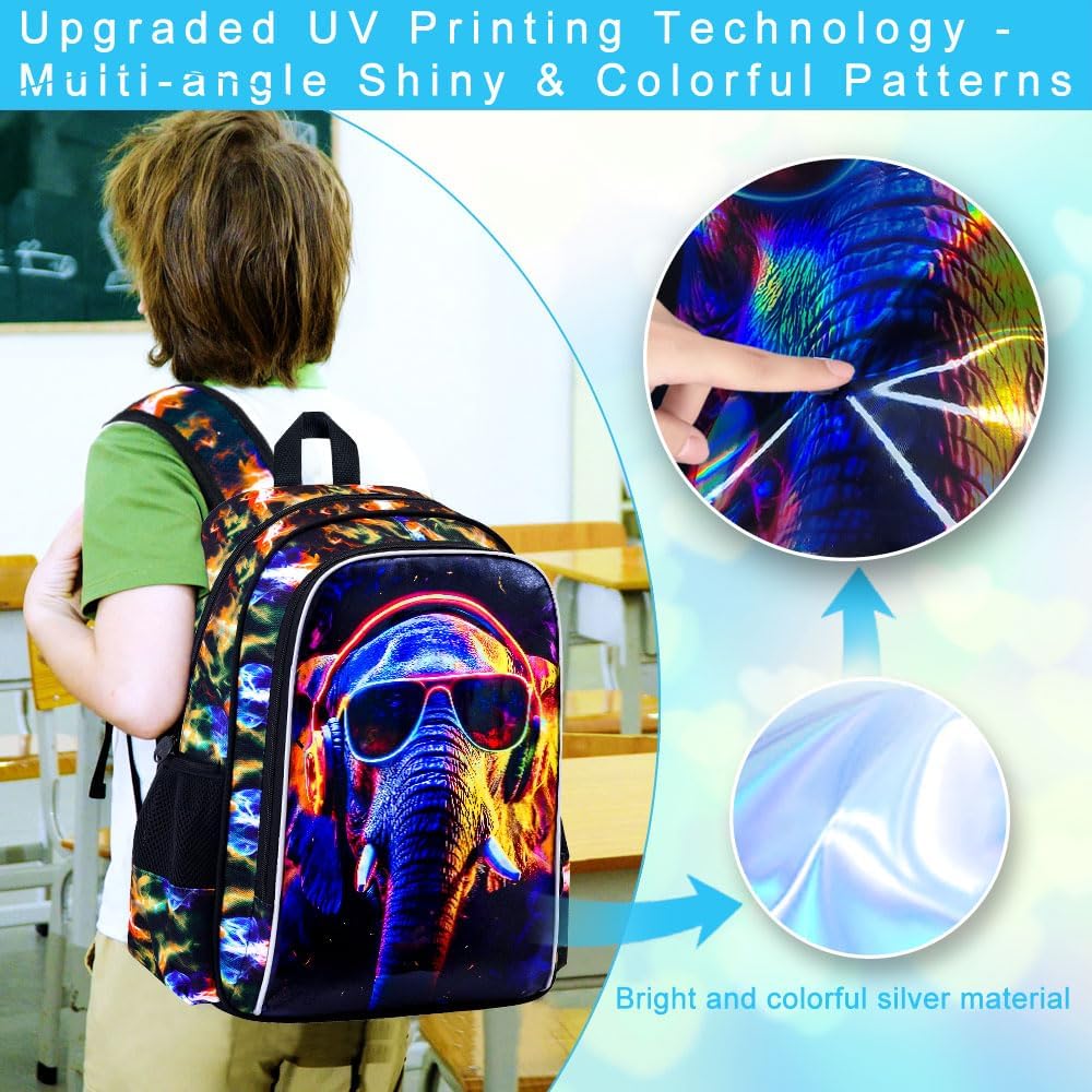 3Pcs Backpack for Boys, 17" Kids Bookbag with Lunch Box, School Backpacks for Elementary Preschool Kindergarten - Image 7