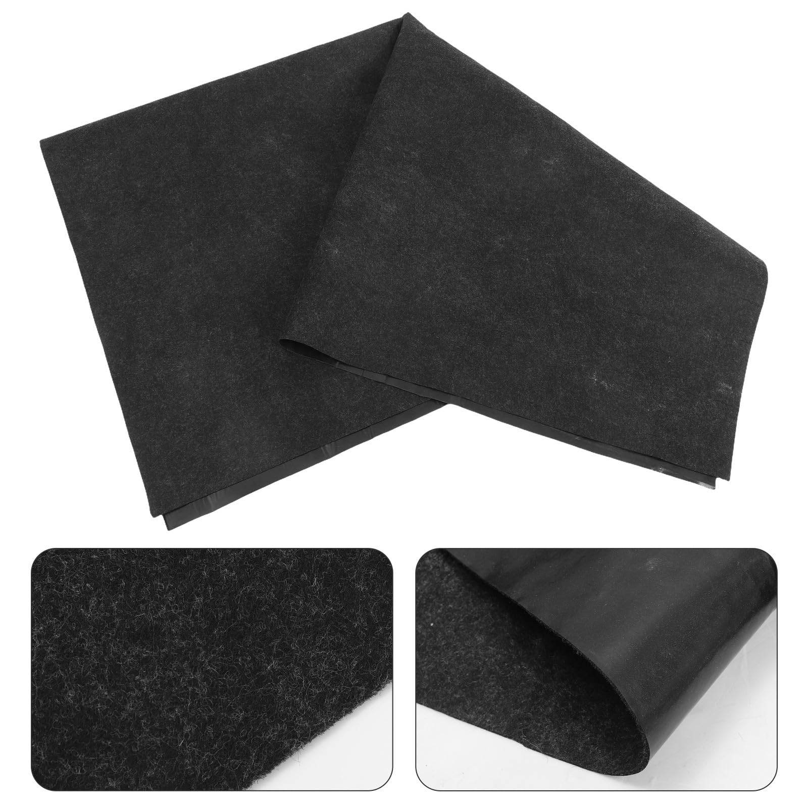 YARNOW Tapis de Spa au Sol 1 Pièce en Feutre PE Noir, Antidérapant