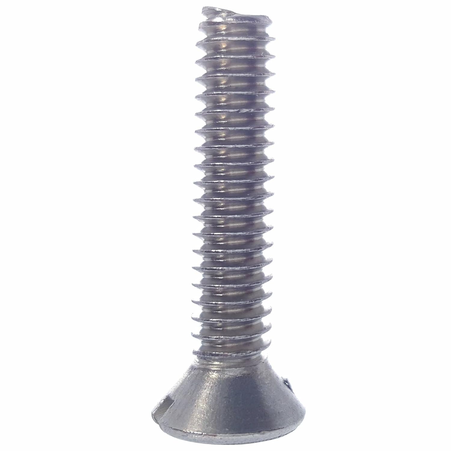10-32 x 1 Oval Head Machine Screws, Slotted Drive, Stainless Steel 18-8, Full Thread, Bright Finish, Machine Thread, Quantity 50 by Fastenere
