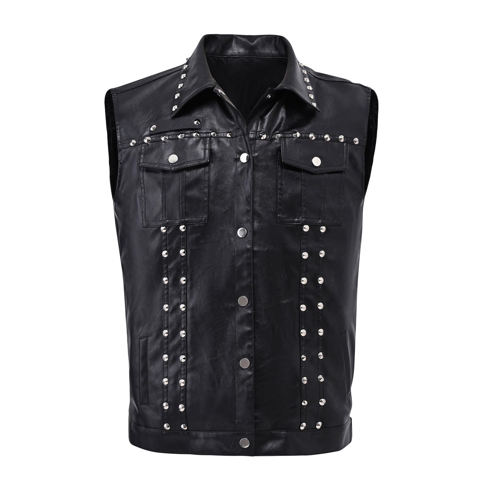 Canottiera Uomo Palestra Cotone Sportiva Compression Tank Top Men Canotta Traspirante Elasticizzato Asciugatura Gilet Autunno Inverno Casual Senza Maniche con Borchie Nere per Moderno Elegante