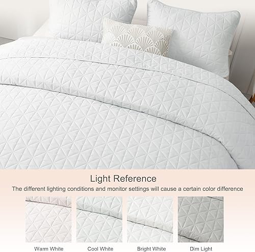 Miniatura 4 de Exclusivo Mezcla - Juego de 3 piezas de colcha con fundas de almohada, como colcha o cubierta de cama (tejido de red), suave, ligera, reversible e