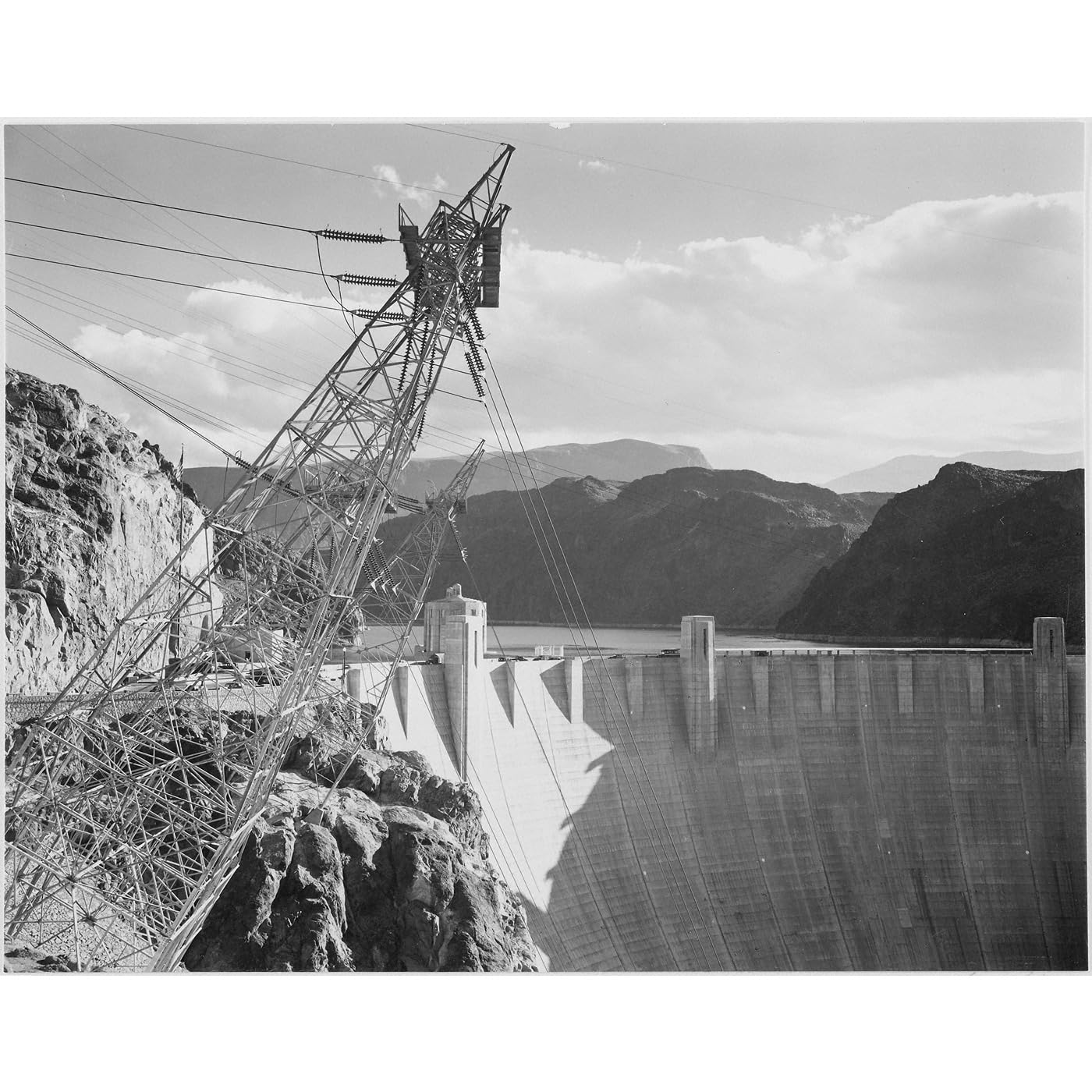 Impression giclée Adams Boulder Dam poster enroulé grand format 76x101 cm