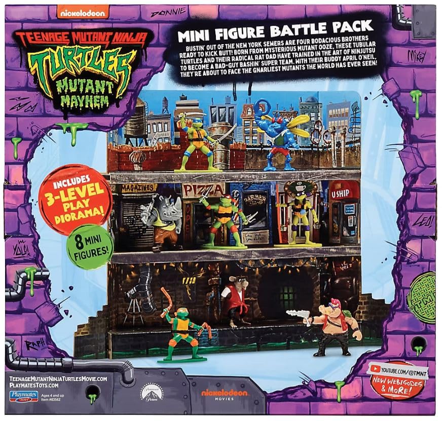 Teenage Mutant Ninja Turtles: Mutant Mayhem Mini Figure Battle Pack, Green