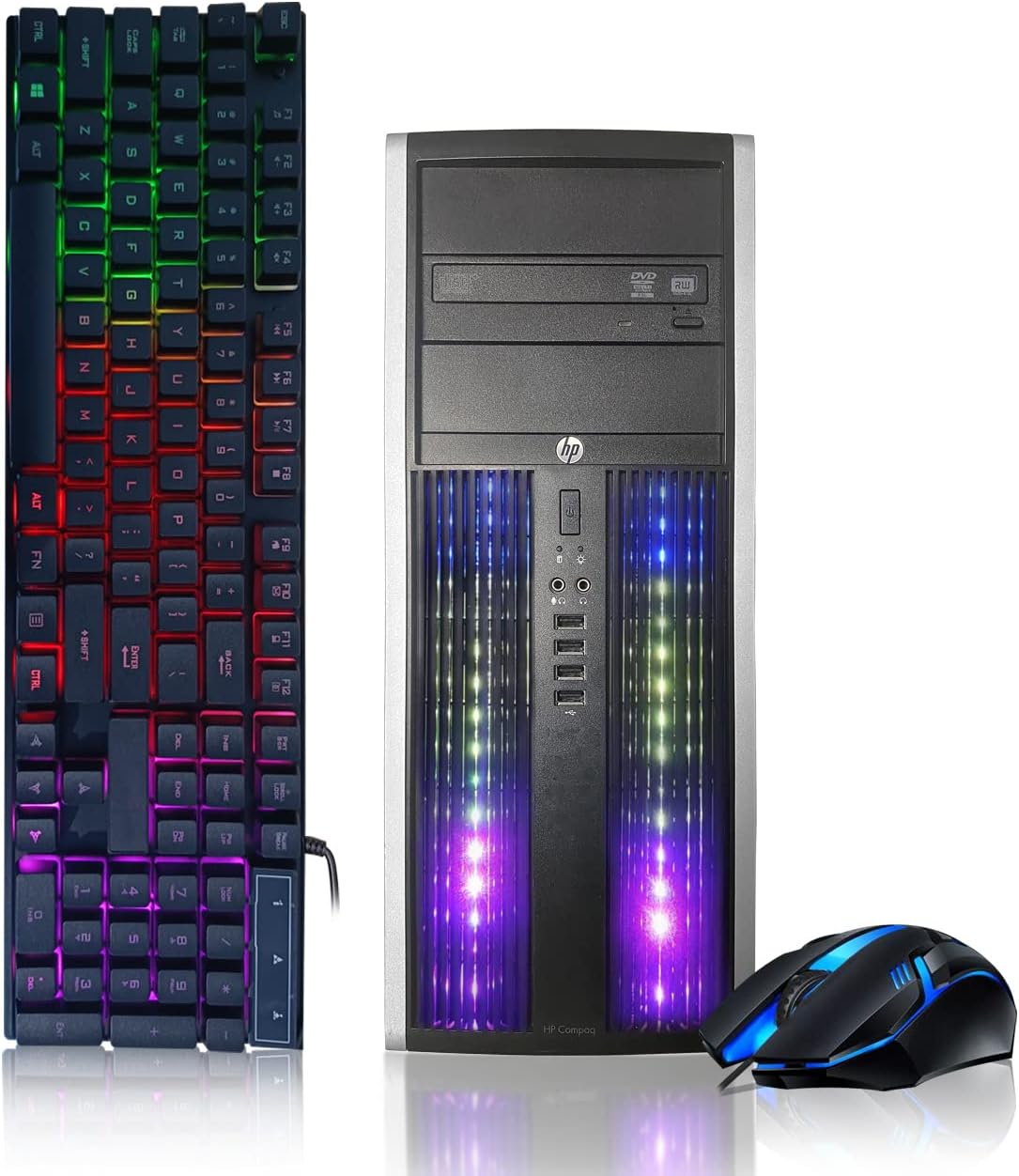 Amazon.com: HP RGB Gaming PC Desktop Computer - Intel Quad I7 up to 3 ...