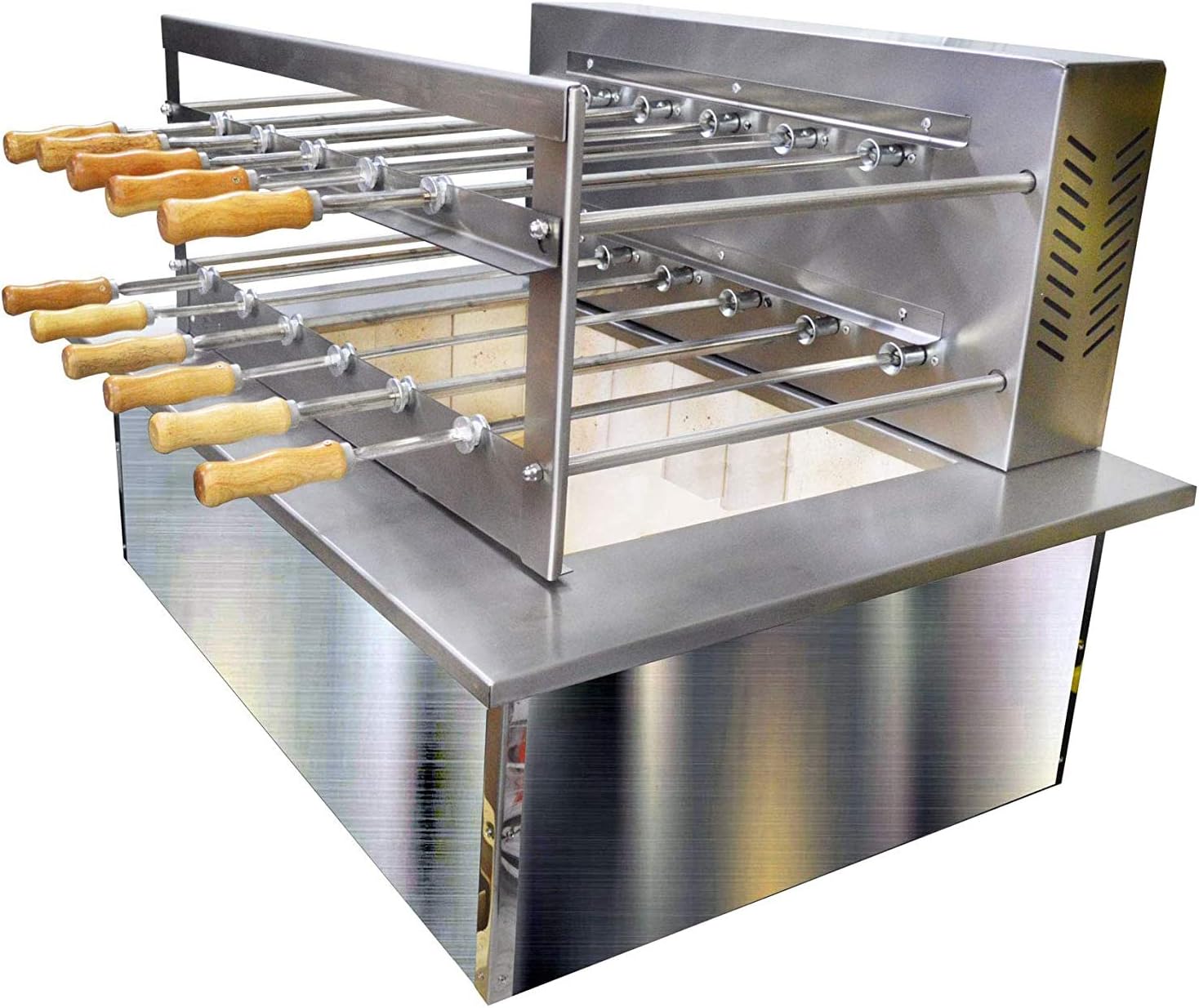 Brazilian BBQ Charcoal Grill with Firebox - 11 Skewers - Oca-Brazil