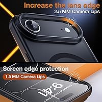 Vista 7 de 3 en 1 Funda Magnética Fuerte para iPhone Air, 1X Protector de Pantalla + 1X Protector de Lente de Cámara, Cubierta Protectora a Prueba de Golpes