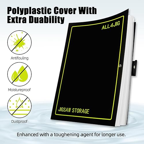 Miniatura 3 de ALL4JIG Carpeta de almacenamiento de rompecabezas para entusiastas de los rompecabezas, organizador de rompecabezas que ahorra espacio, accesorios