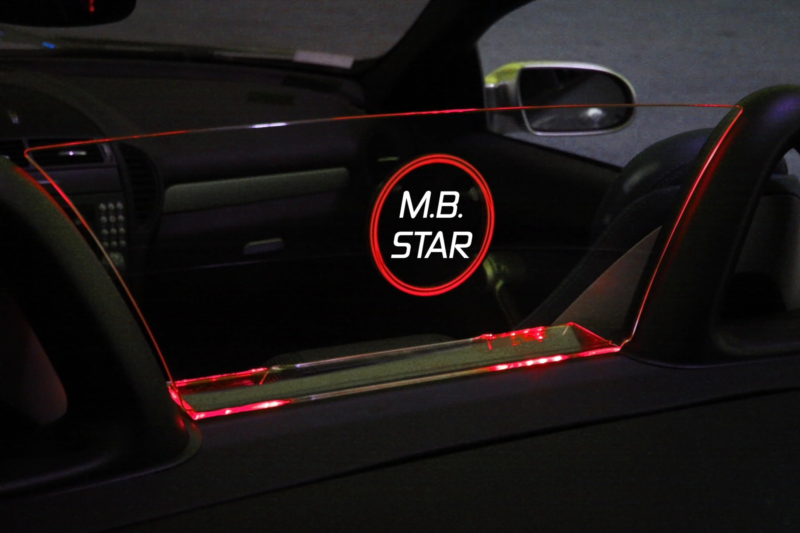 Wind Deflector Compatible with Mercedes-Benz SLK 2005-2011 (R171) Windscreen with Multi-Color Illumination Kit