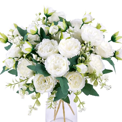 Floweroyal 4 Bunches Peony – White