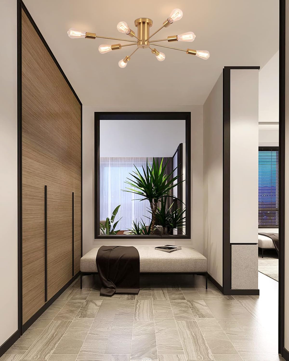 Exclusive Discount 90% Price PUMING Gold Semi Flush Mount Ceiling Light - 8 Lights Sputnik Chandeliers Mid-Century Brushed Brass Ceiling Lamp Vintage Industrial Lighting Fixture Chandeliersfor Bedroom Dining Room Living Room Flash Sale Buy 1 get 1 PUMING Gold Semi Flush Mount Ceiling Light - 8 Lights Sputnik Chandeliers Mid-Century Brushed Brass Ceiling Lamp Vintage Industrial Lighting Fixture Chandeliersfor Bedroom Dining Room Living Room