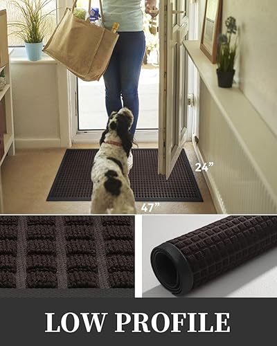 Miniatura 44 de MontVoo - Tapete para puerta de entrada exterior, exterior, interior, para entrada, tapete de bienvenida, tapete de entrada con parte trasera