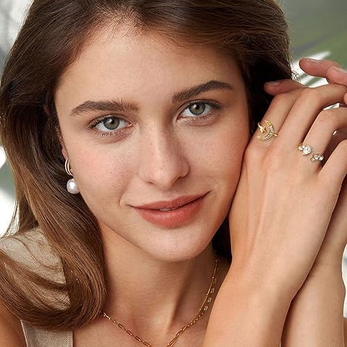 Vista 4 de 17IF Juego de anillos dorados bohemios para nudillos para mujer, estilo vintage, estético, moderno, conjunto de anillos de serpiente articular