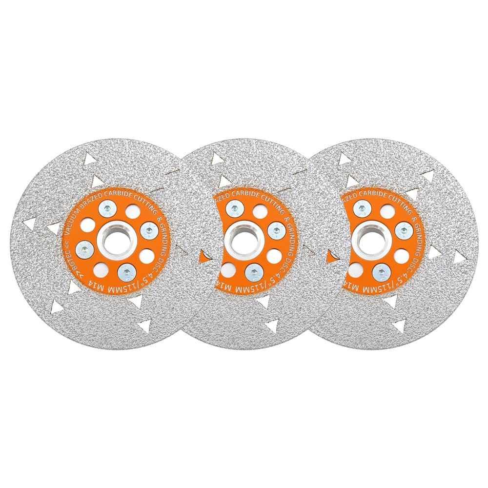 Hoja De Sierra Circular Dics - 115MM Disco de sierra de doble cara para cortar y pulir madera con rosca M16 Hojas de Sierra de Carburo de Tungsteno Soldadas (3 PIEZAS)