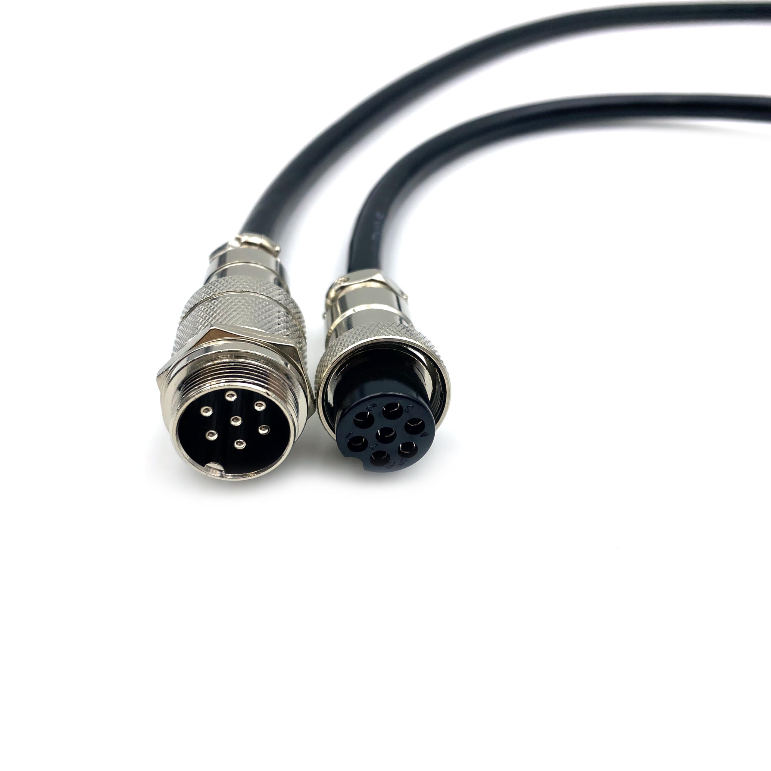 3.28 ft GX20 7 Pin Male to Female Cable, GX20 7Pins Female to Male Head Aviation Cordset Electrical Connector Panel Mount Circular Metal Adapter Cordset for Ships 5A 200V 18AWG (1meter)