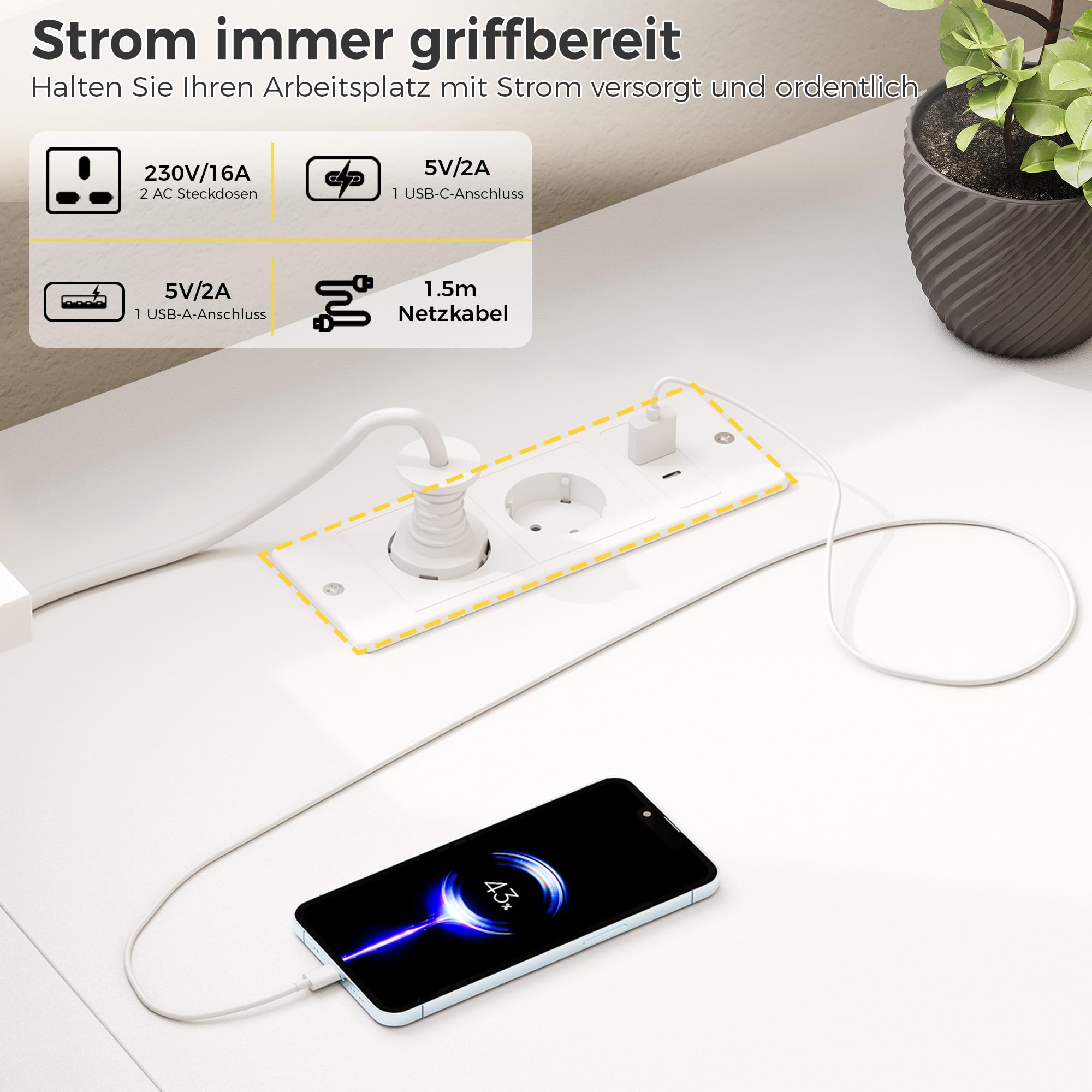 IRONCK Höhenverstellbarer Schreibtisch L Form, Elektrischer Eckschreibtisch