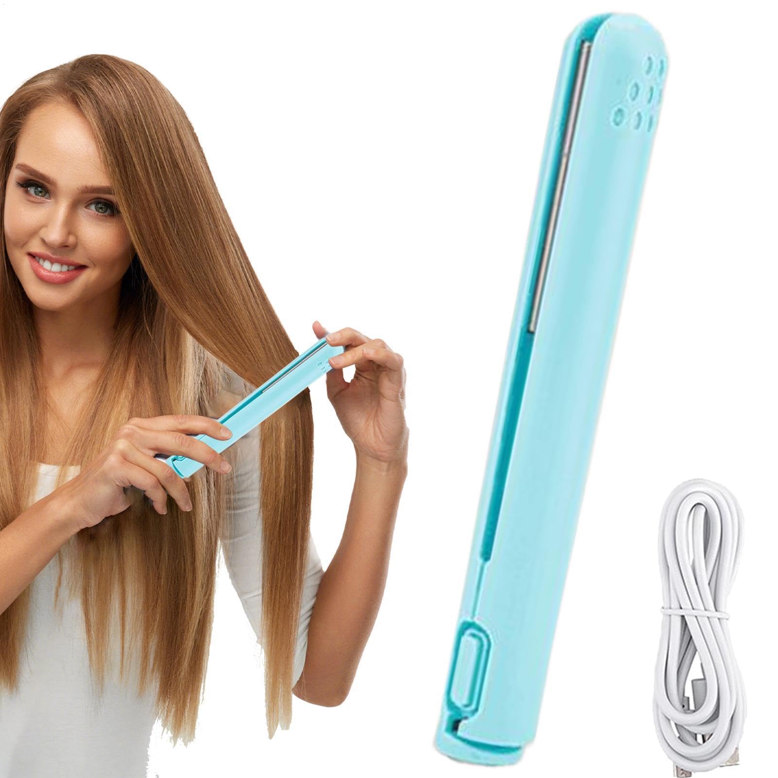 Travel Curling Iron Straighteners - 2 in 1 Curling Iron Curling - Curling Flat Hair Straightener Hair Curling