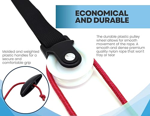 Miniatura 6 de Polea de hombro para terapia física con guía de ejercicios, mejora la fuerza del hombro y el rango de movimiento, reduce el dolor, ayuda en la