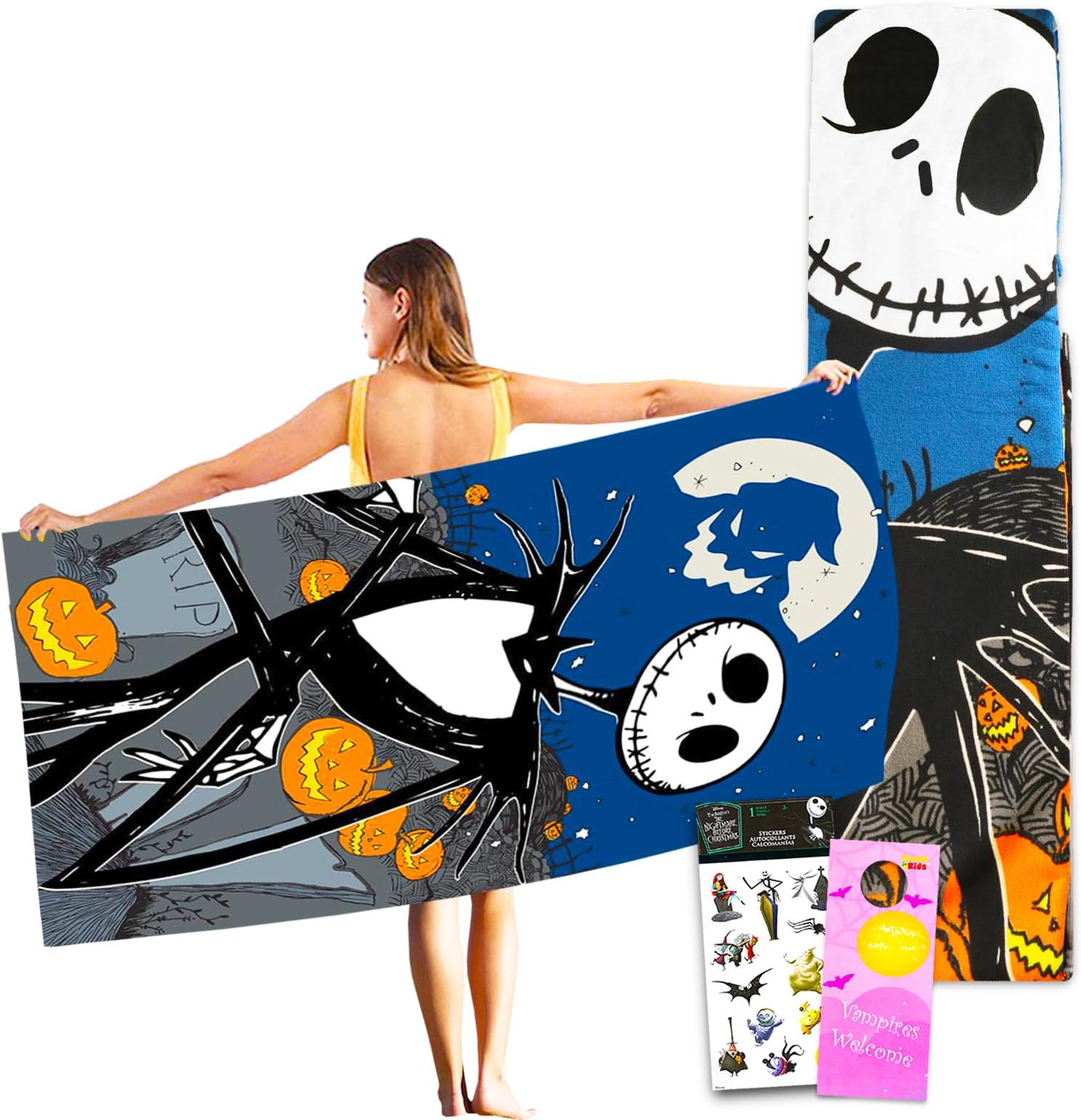 Disney Nightmare Before Christmas Beach Towel Set Bundle