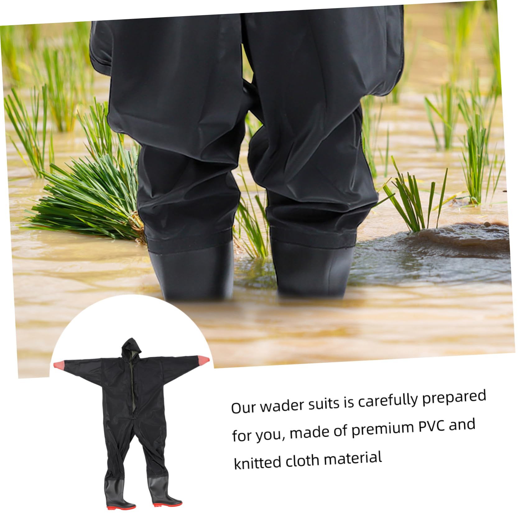 VANZACK Botas De Pesca Pantalón Botas para Hombres Traje Pantalones Impermeables Botas Altas Botas De Cadera Pantalones De Pesca con Botas Agua Vadeando Female De Polivinilo